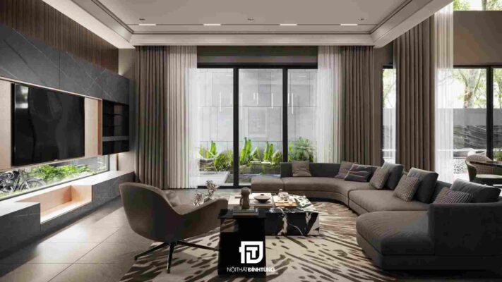 thiết kế nội thất phòng khách không gian mở