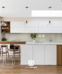 Tủ bếp có đảo bếp kết hợp bàn ăn DT06