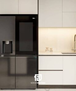 Tủ bếp gỗ công nghiệp phủ melamine DT08