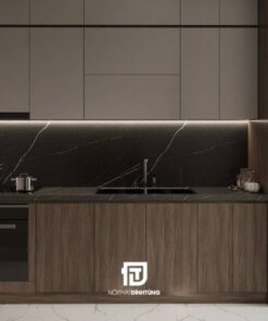 Tủ bếp gỗ công nghiệp chữ I DT09