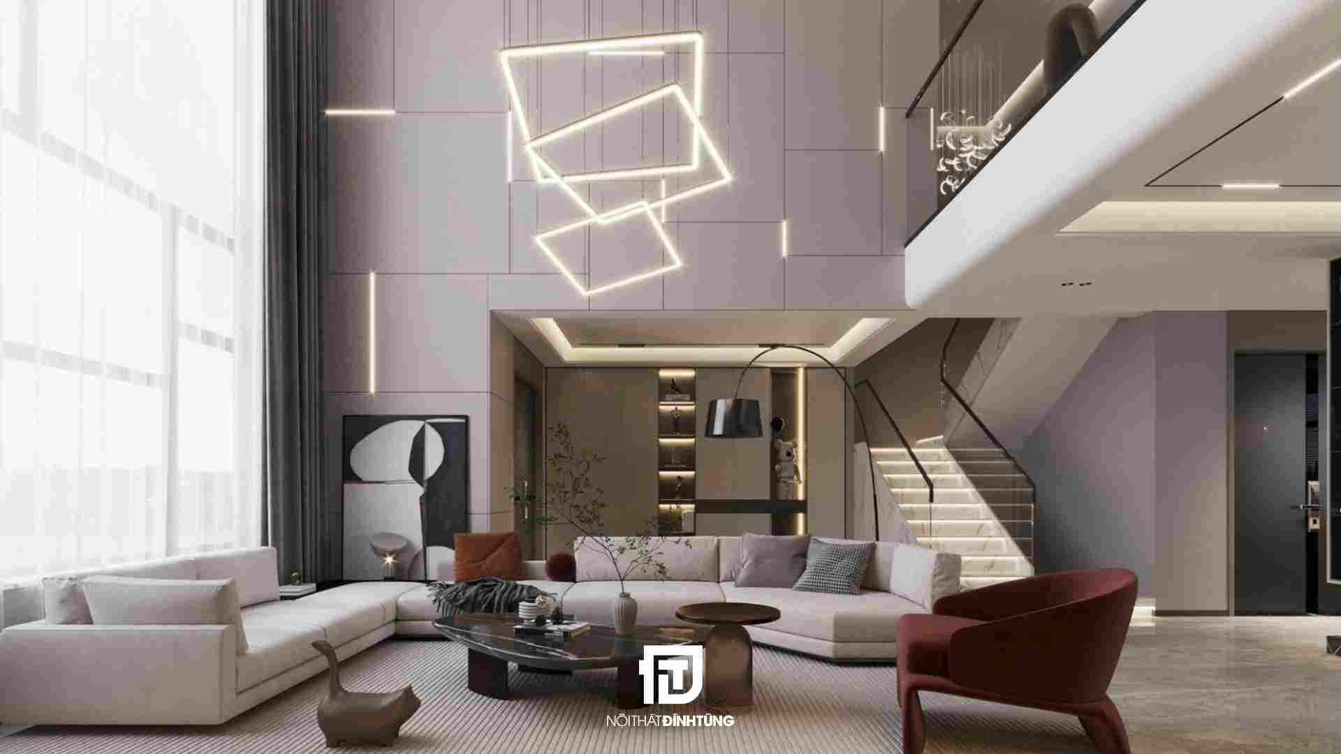 thiết kế nội thất phòng khách hiện đại