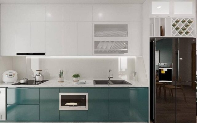 tủ bếp MDF phủ Melamine DT02