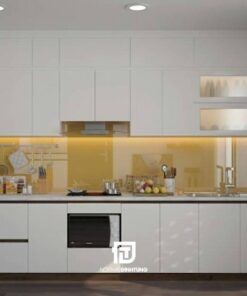 Tủ bếp gỗ công nghiệp melamine DT17