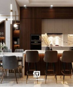 Tủ bếp laminate đụng trần DT25