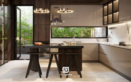 Tủ bếp gỗ công nghiệp DT26