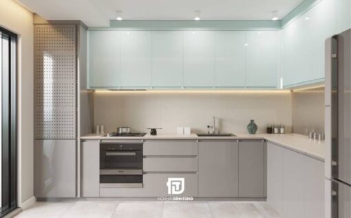 Tủ bếp Acrylic bóng gương DT30