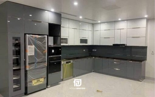 Tủ bếp acrylic bóng gương