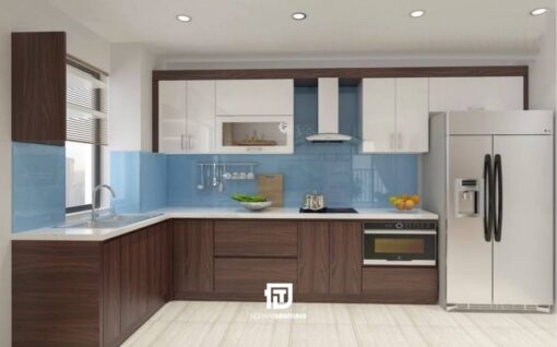 Tủ bếp Acrylic bóng gương DT35