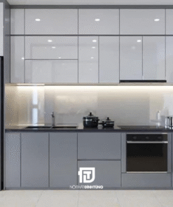 Tủ bếp gỗ công nghiệp chữ L