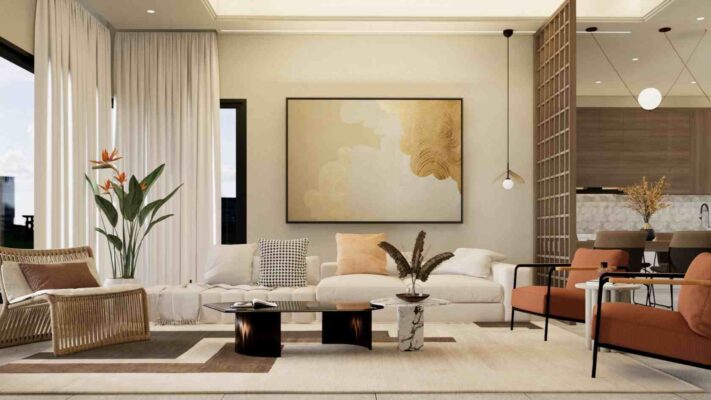 Lựa chọn vật liệu nội thất cho phòng khách biệt thự: Đẳng cấp bắt đầu từ chất liệu