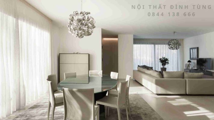 Thiết kế nội thất phòng khách chung cư nhỏ gọn và tiện nghi