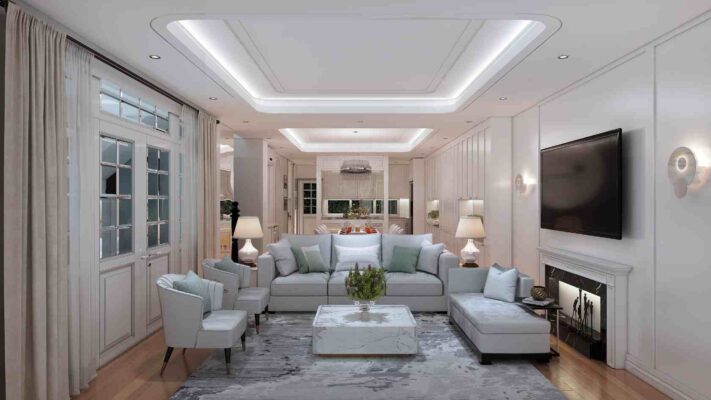 Chi phí đầu tư cho nội thất phòng khách cao cấp là bao nhiêu?