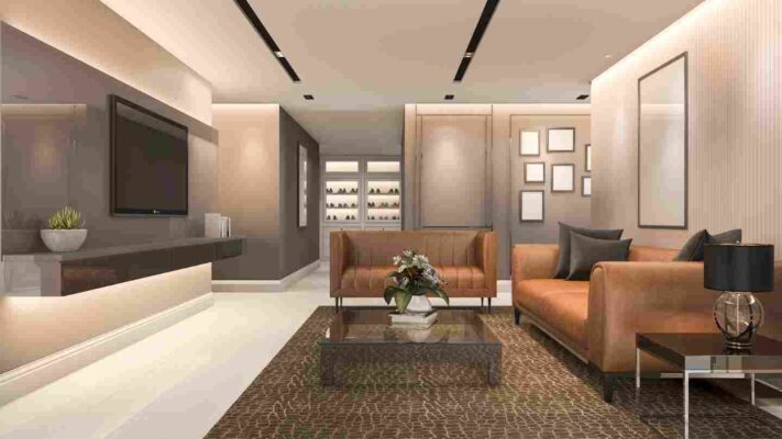 Ứng dụng gỗ công nghiệp vào các hạng mục nội thất phòng khách phổ biến