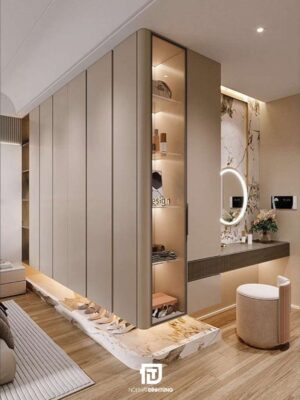 Tủ quần áo kết hợp bàn trang điểm