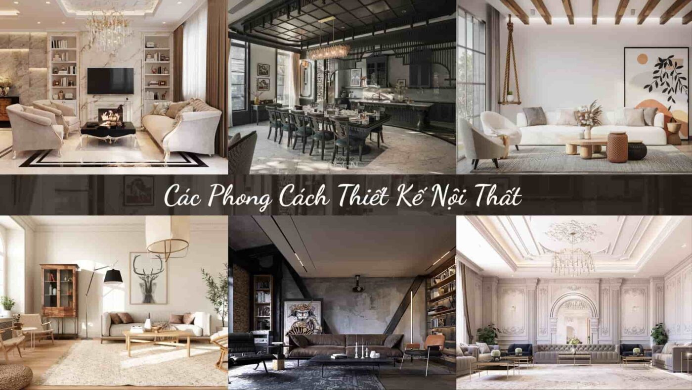 các phong cách thiết kế nội thất