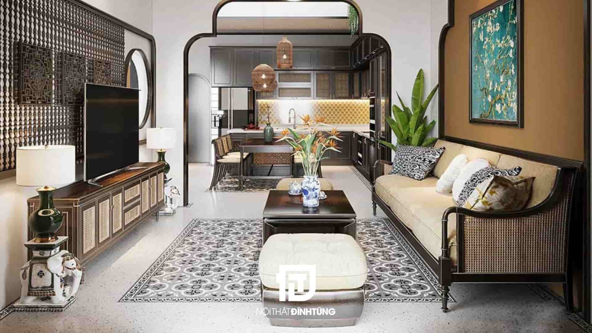 Nội Thất Nhà Phố Phong Cách Indochine: Đậm Chất Nghệ Thuật Đông Dương