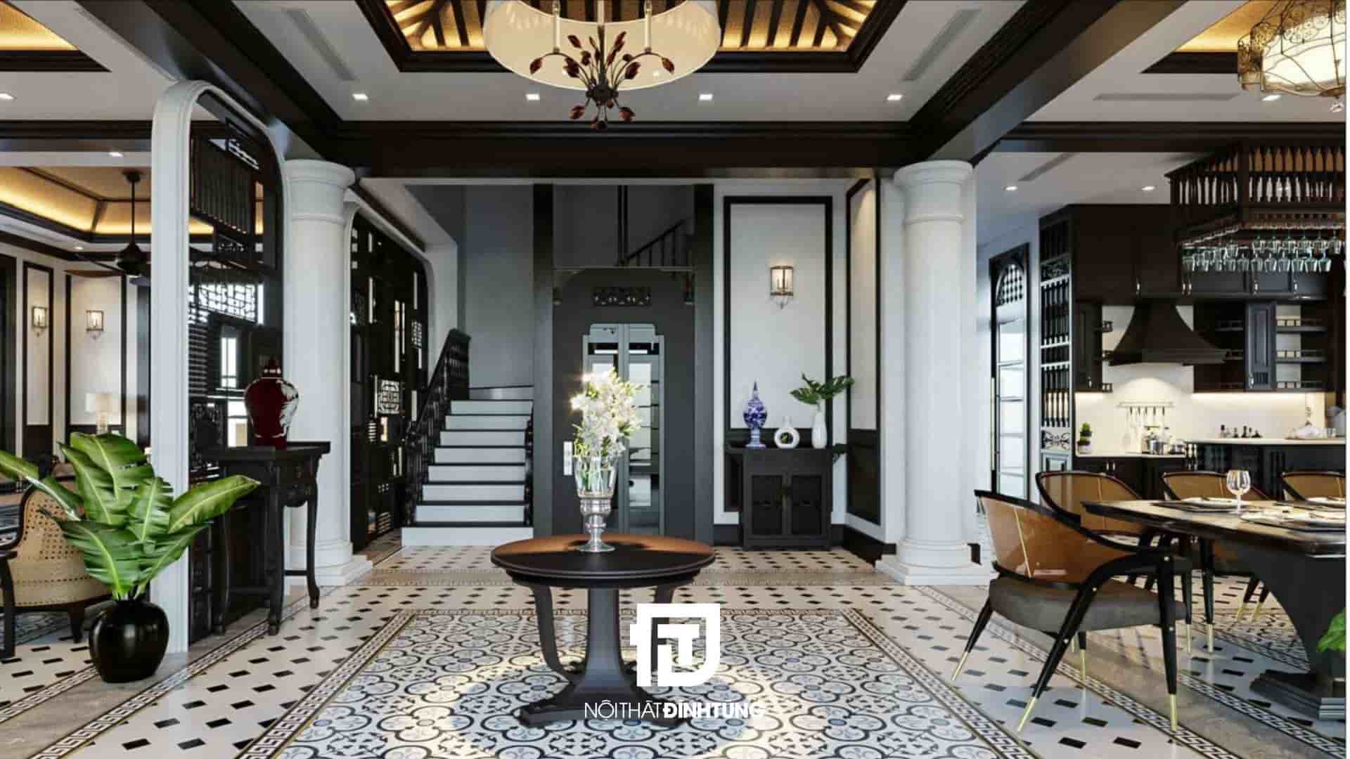 nhà phố phong cách indochine