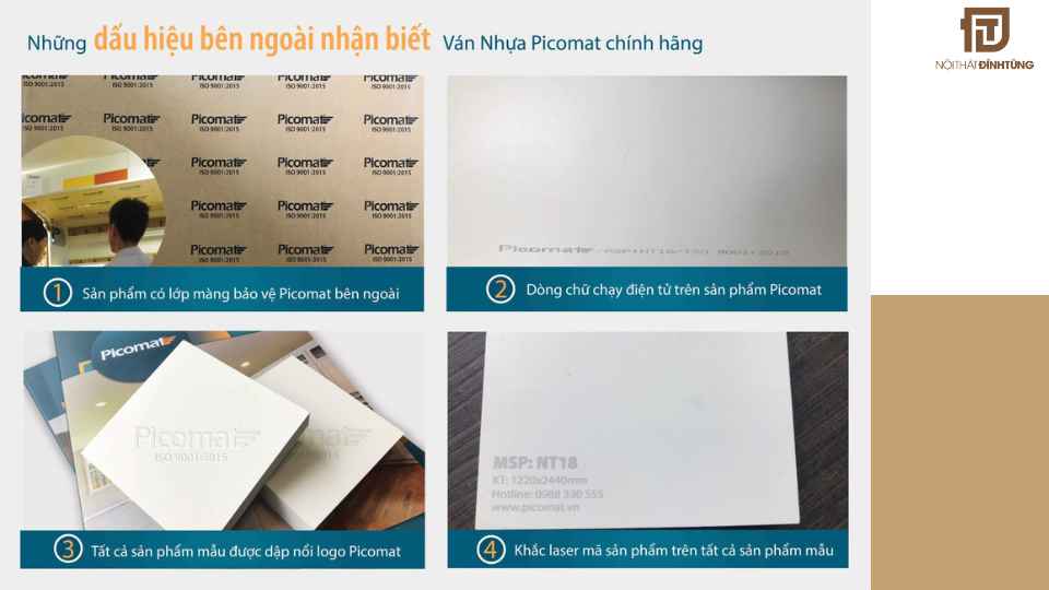 nhận biết ván nhựa picomat